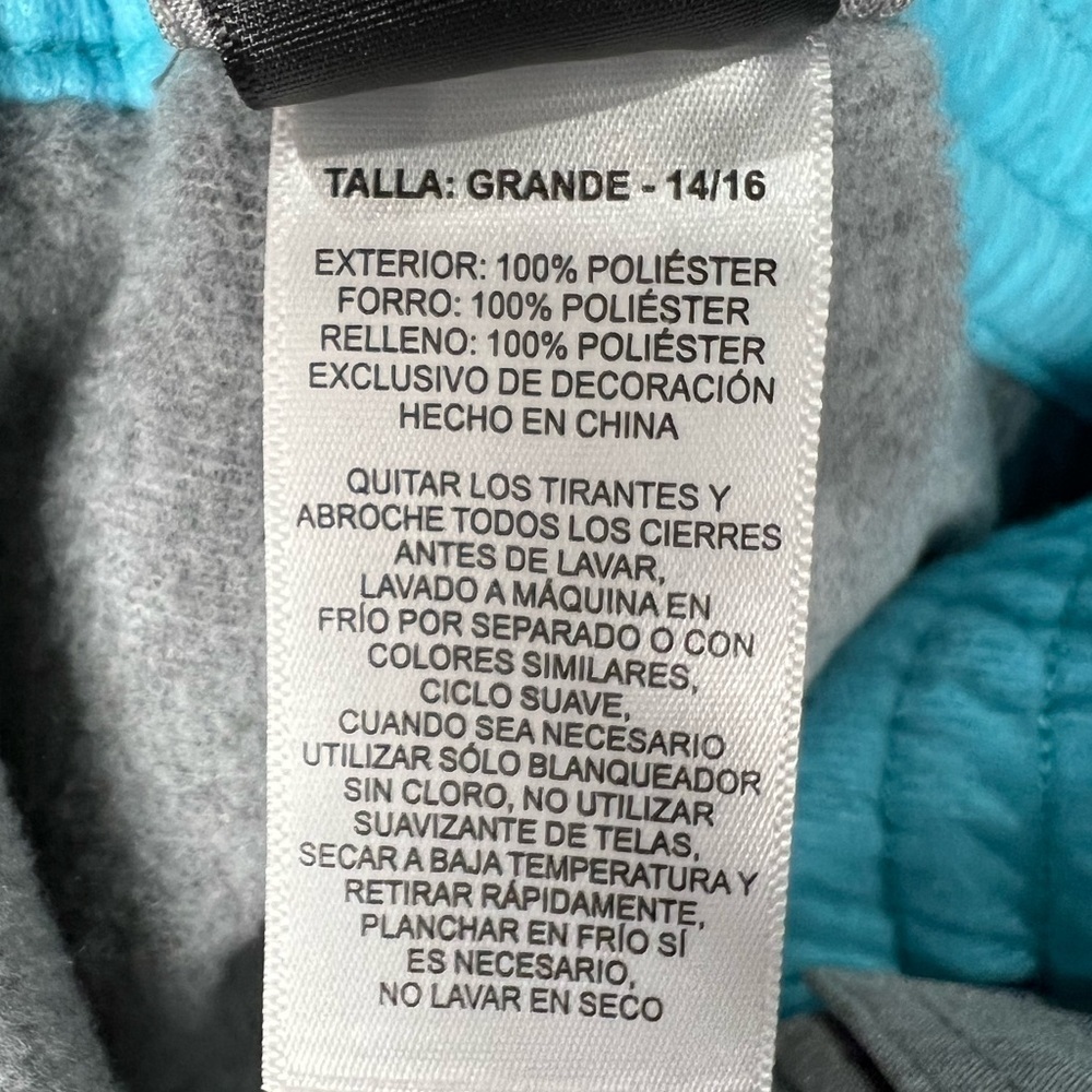 Gerry Girls Gray and Turquoise Insulated Snow Ski Pants w/Suspenders -Sz L 14/16 - Picture 13 of 15